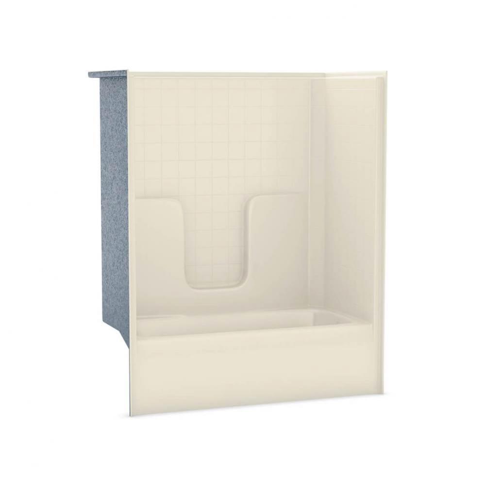 CMT-60 60 in. x 31.5 in. x 72 in. 1-piece Tub Shower with Left Drain in Bone