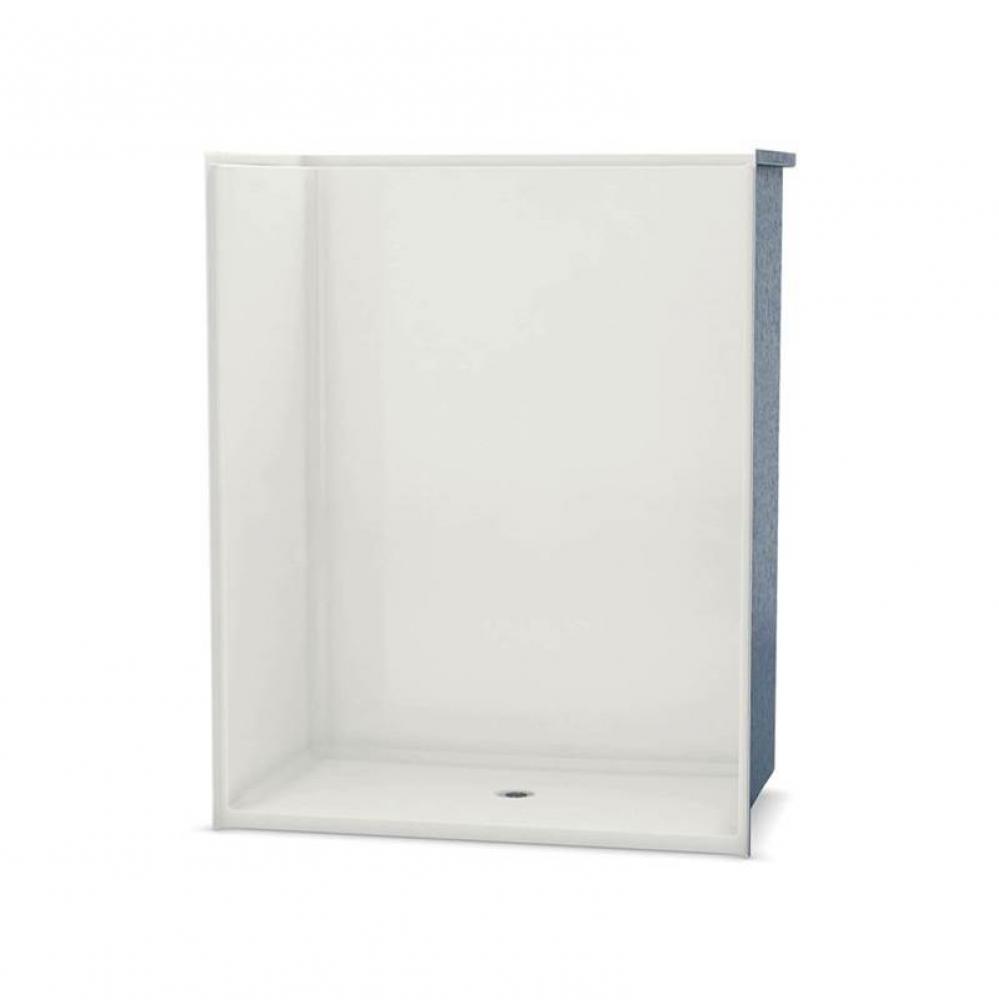 OPS-6034G 59 in. x 34 in. x 72.5 in. 1-piece Alcove Shower with No Seat, Center Drain in White