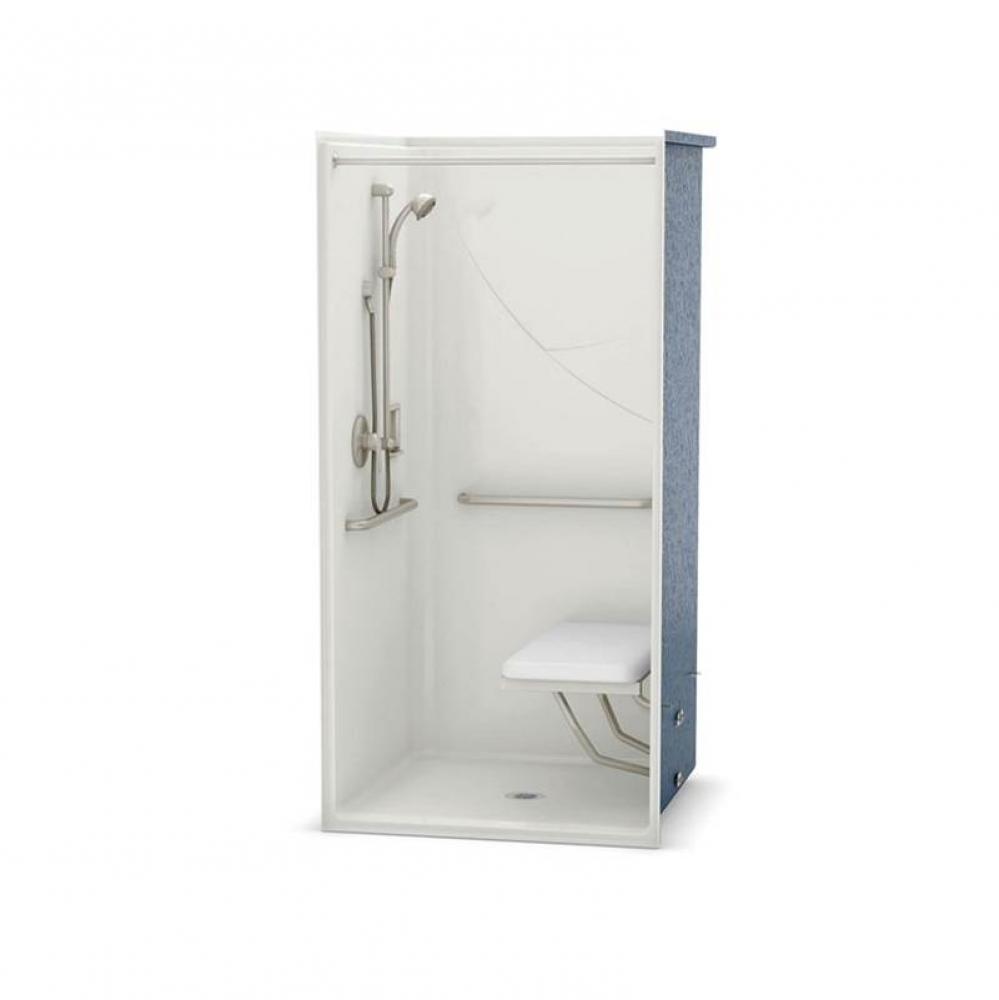 OPS-3636-RS MASS Compliant 36 in. x 36 in. x 76.625 in. 1-piece Alcove Shower with Right-hand Grab