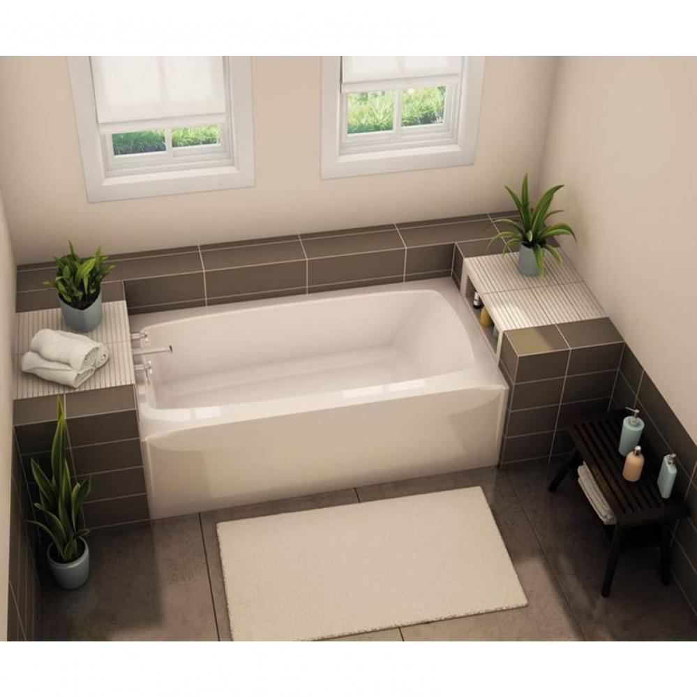 TO-3260 AFR 60 in. x 32 in. Rectangular Alcove Bathtub with Left Drain in White