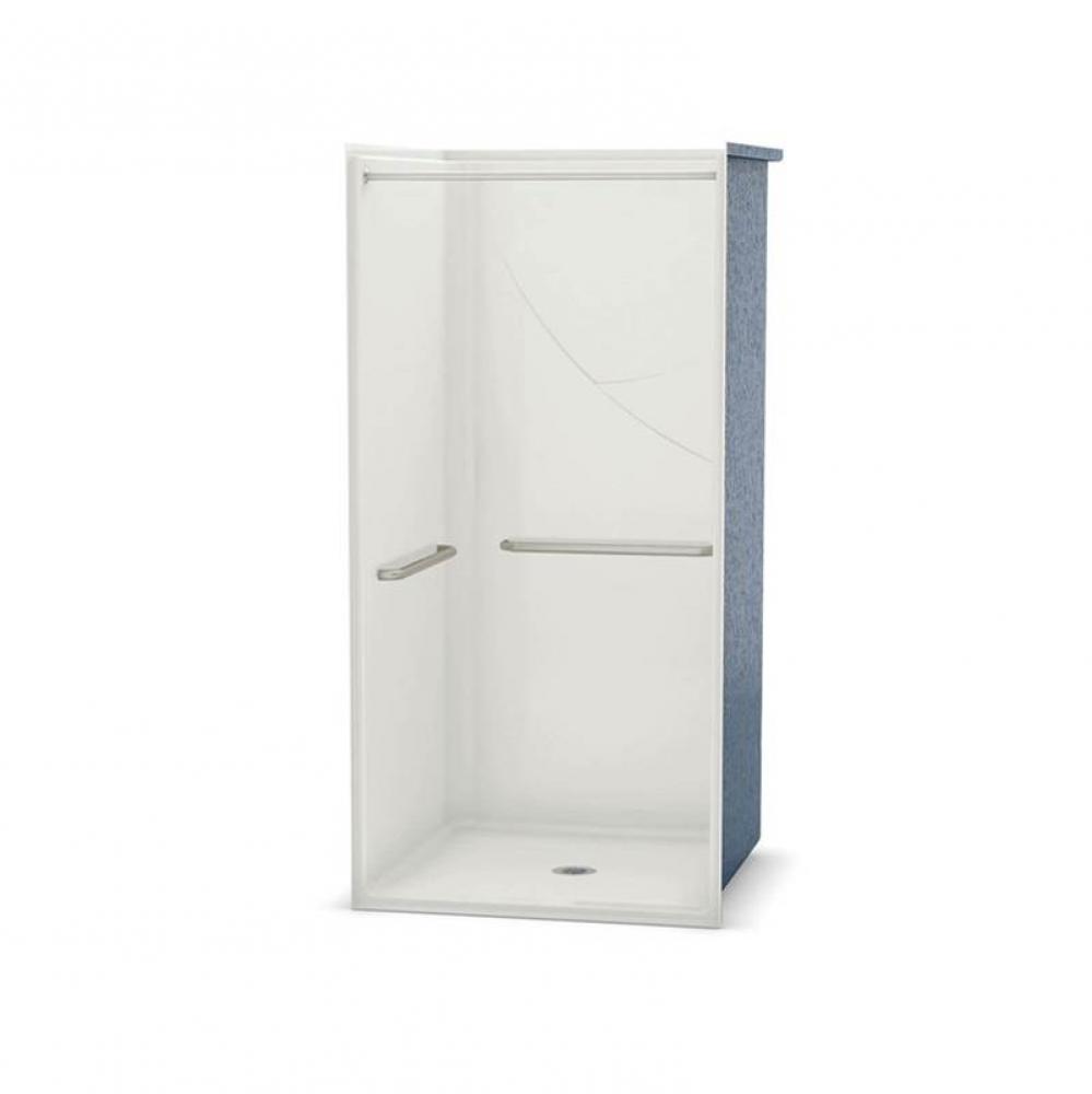 OPS-3636 with MASS Grab Bars 36 in. x 36 in. x 76.625 in. 1-piece Alcove Shower with Left-hand Gra