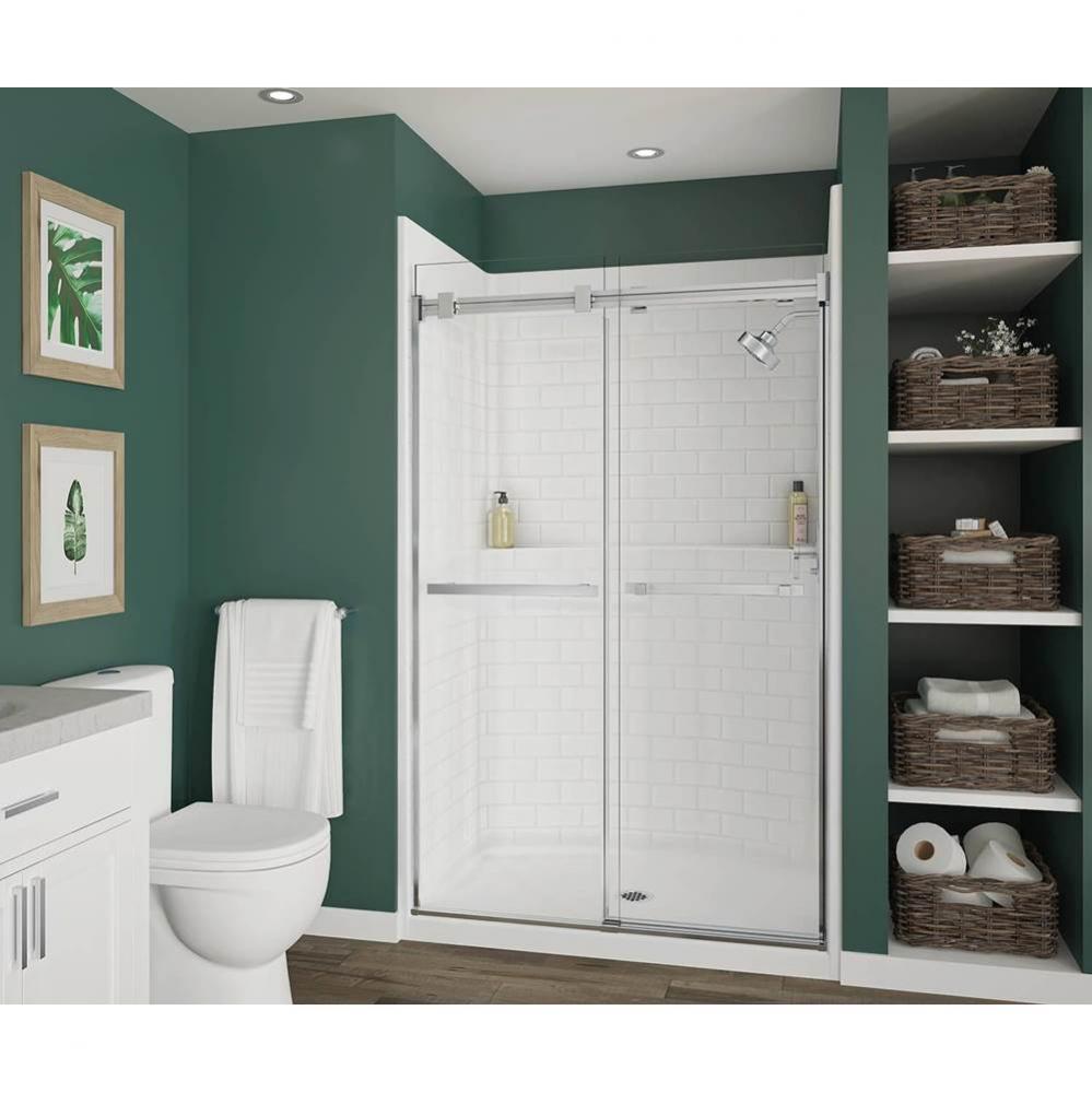 14834STT 48 in. x 35.25 in. x 81.25 in. 1-piece Alcove Shower with No Seat, Center Drain in White