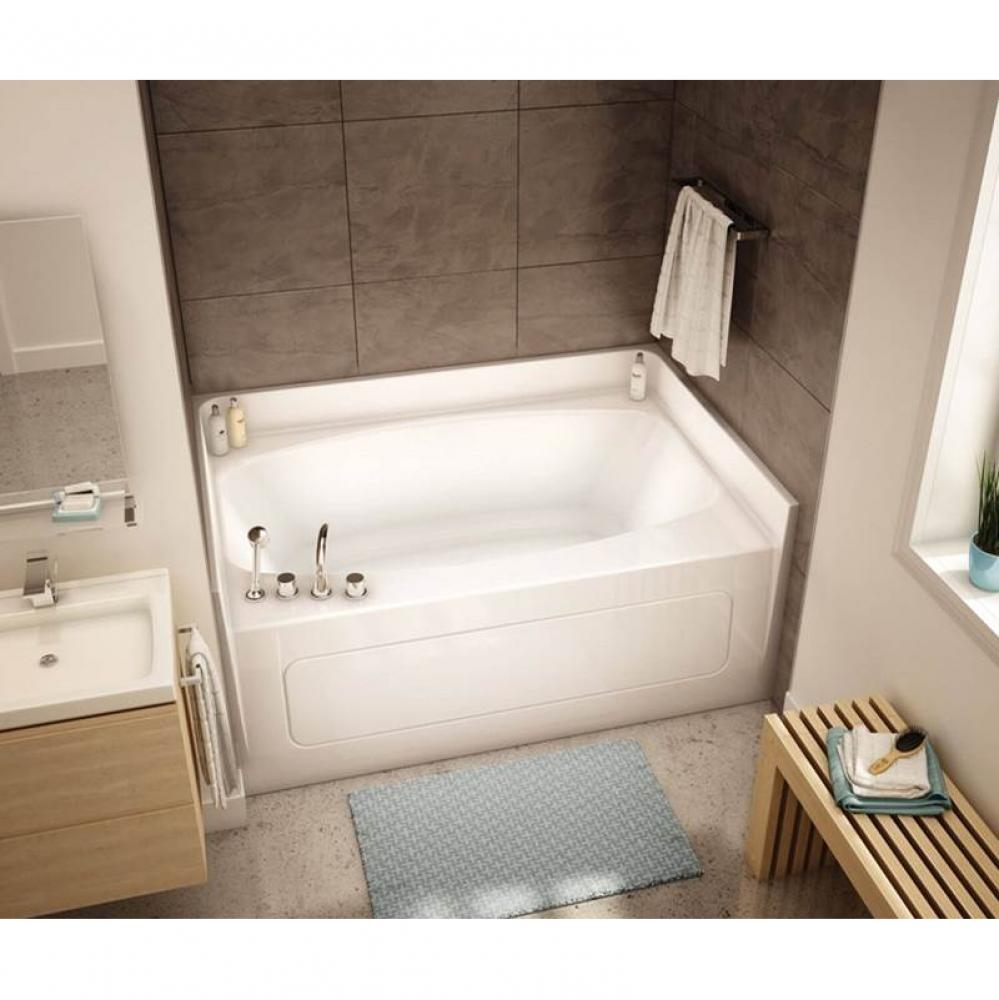 GT-4260AP 60 in. x 42 in. Rectangular Alcove Bathtub with Center Drain in Bone