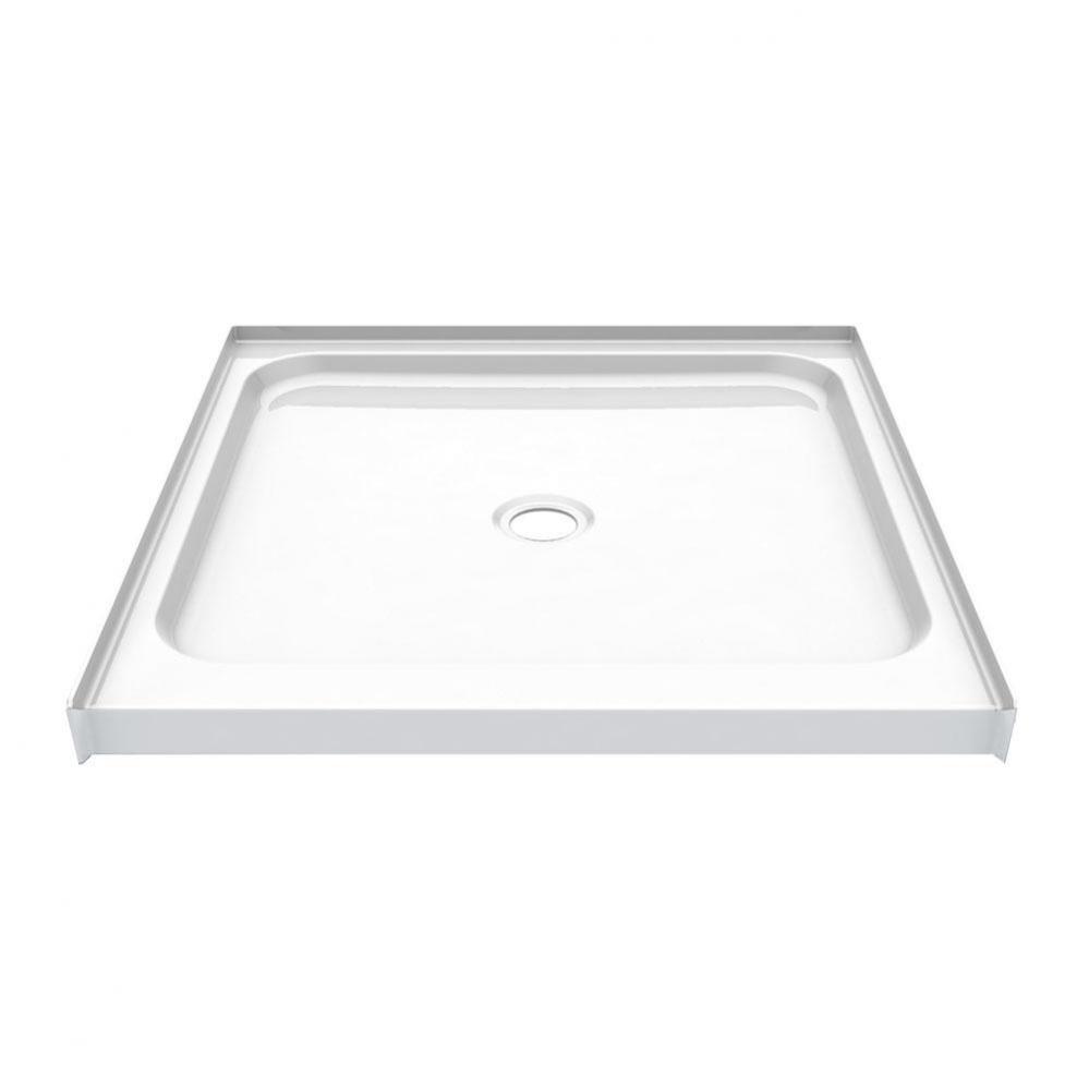 SPL 3232 31.875 in. x 32 in. x 4.375 in. Shower Base with Center in Biscuit