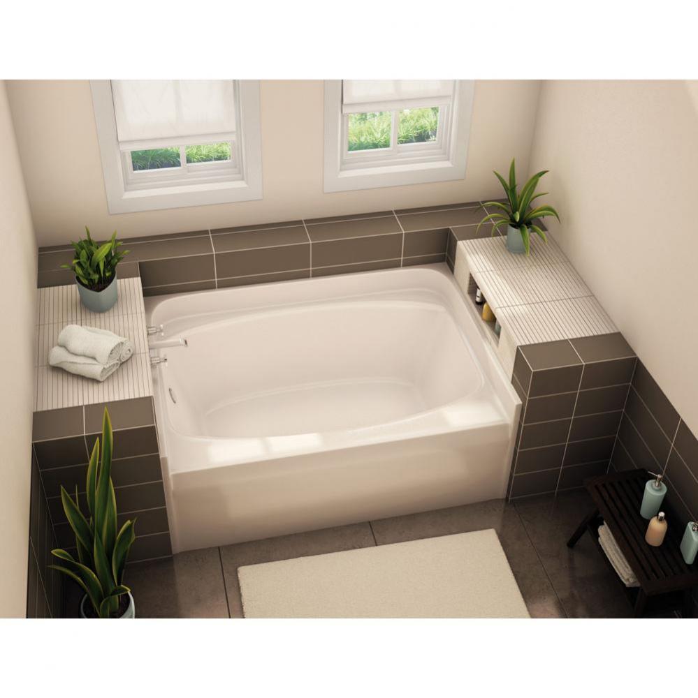 GT-4260 60 in. x 40.5 in. Rectangular Alcove Bathtub with Center Drain in White