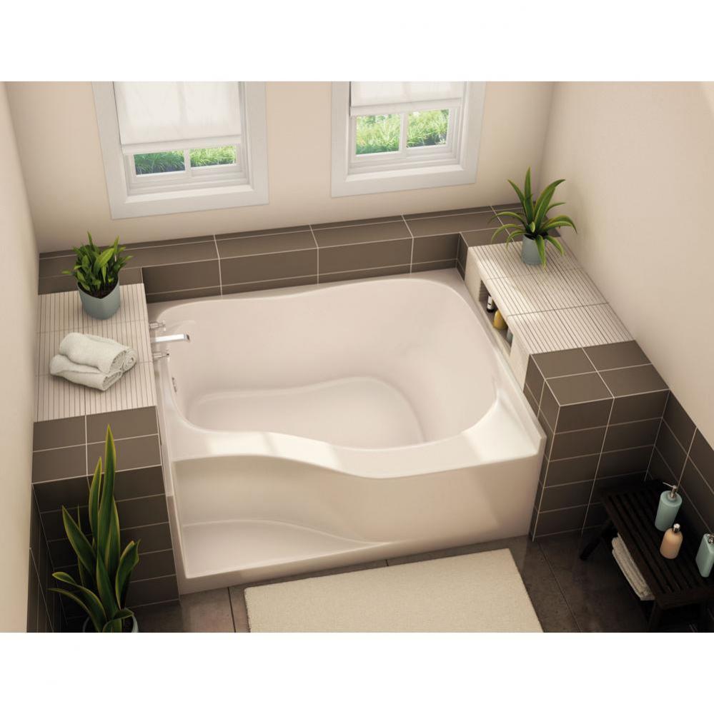 GT-4860 60 in. x 47.5 in. Rectangular Alcove Bathtub with Left Drain in White