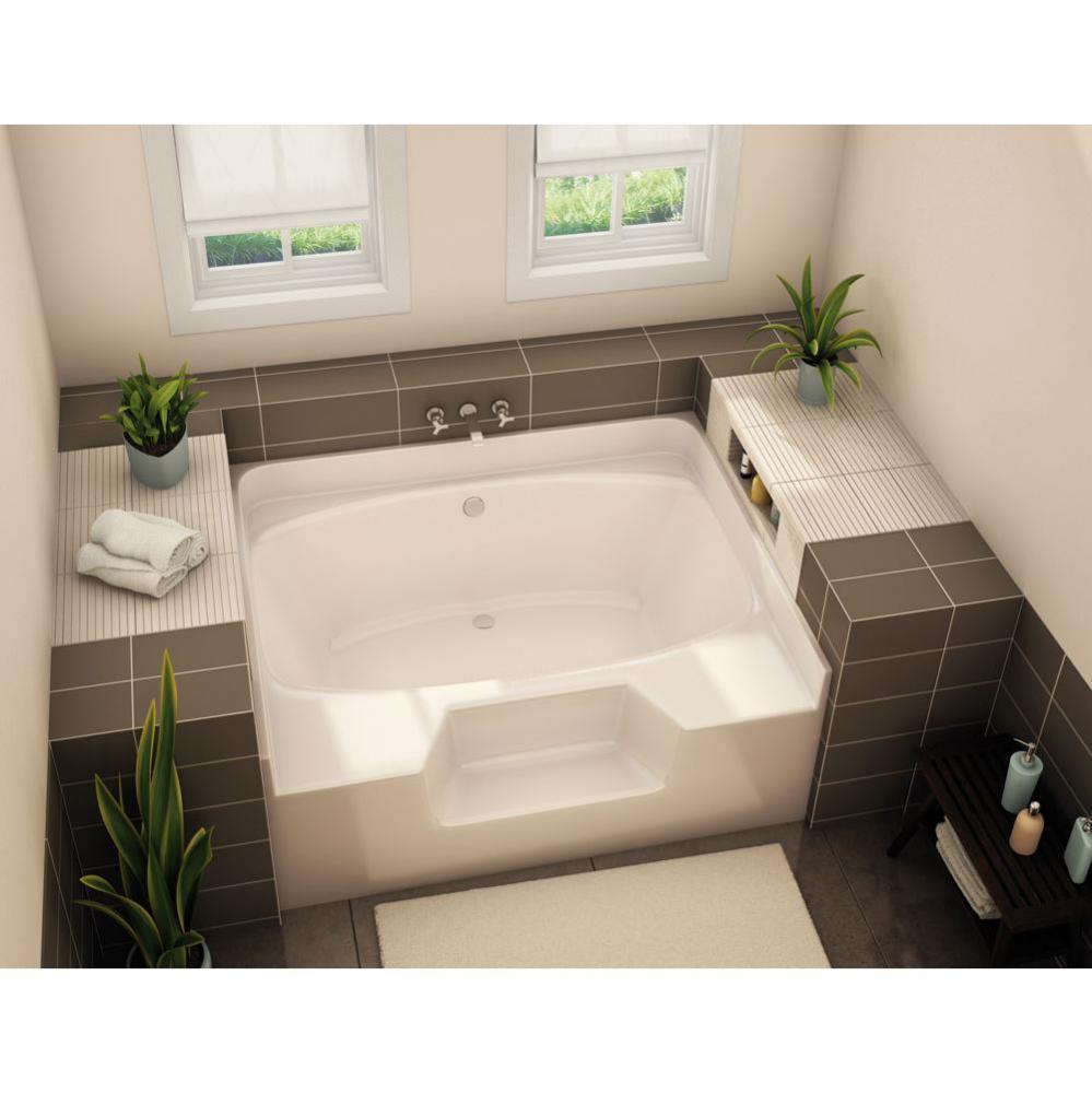 GT-60 60 in. x 47.5 in. Rectangular Alcove Bathtub with Center Drain in White