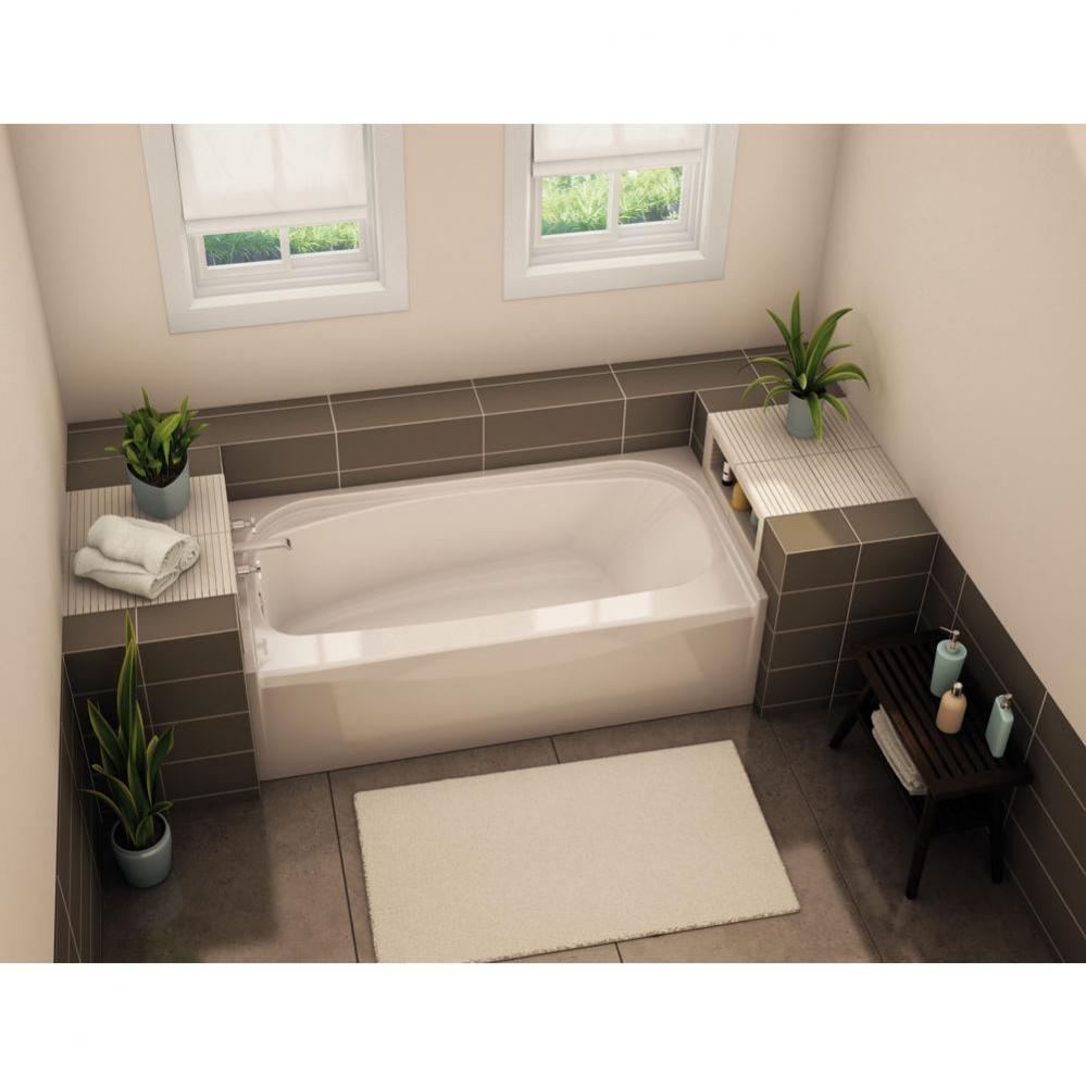 TOF-2954 AFR 53.875 in. x 29 in. Rectangular Alcove Bathtub with Left Drain in White