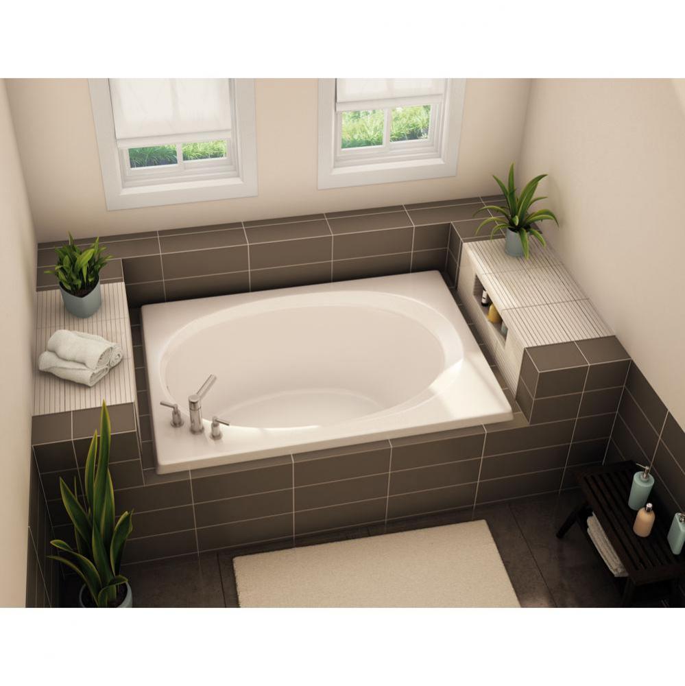 OV-4260 60 in. x 42 in. Oval Drop-in Bathtub with End Drain in White