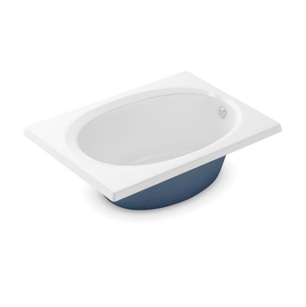 OV-4272 72 in. x 42 in. Oval Drop-in Bathtub with End Drain in Biscuit
