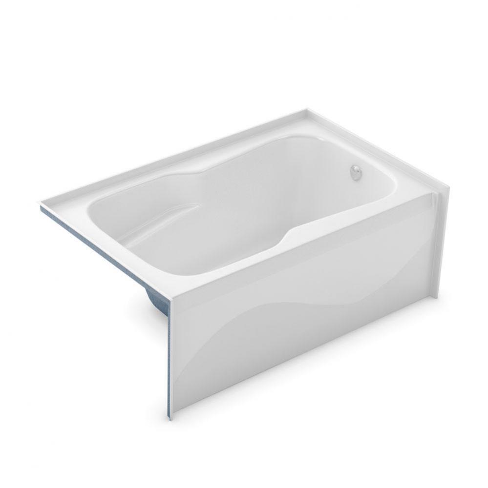 SBA-3660 60 in. x 36.5 in. Rectangular Alcove Bathtub with Left Drain in Biscuit