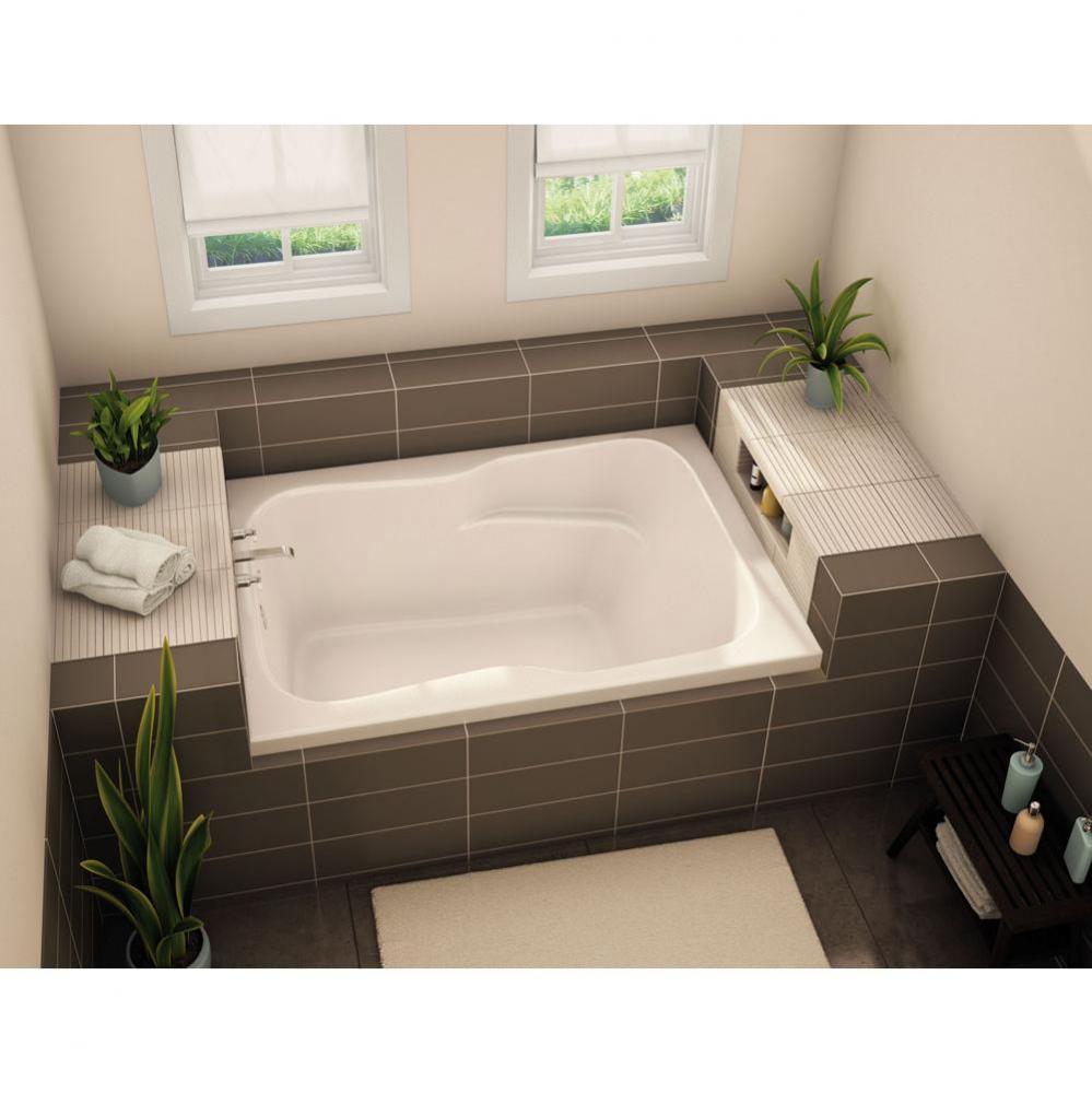 SBF-3260 60 in. x 32 in. Rectangular Alcove Bathtub with Right Drain in Biscuit