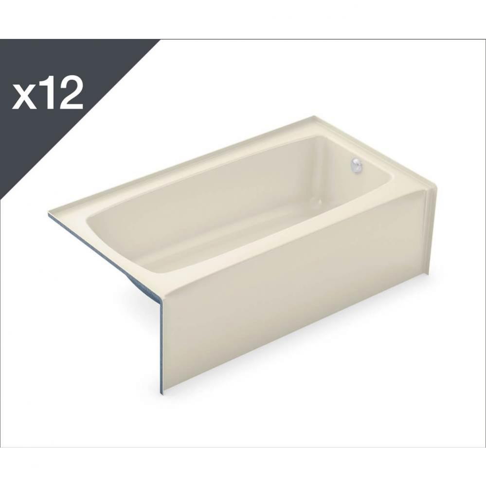 TO-3260 AcrylX Alcove Left-Hand Drain Bath in Bone