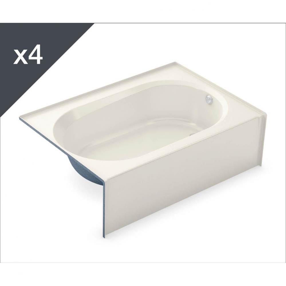 TO-4260 AcrylX Alcove Left-Hand Drain Bath in Biscuit