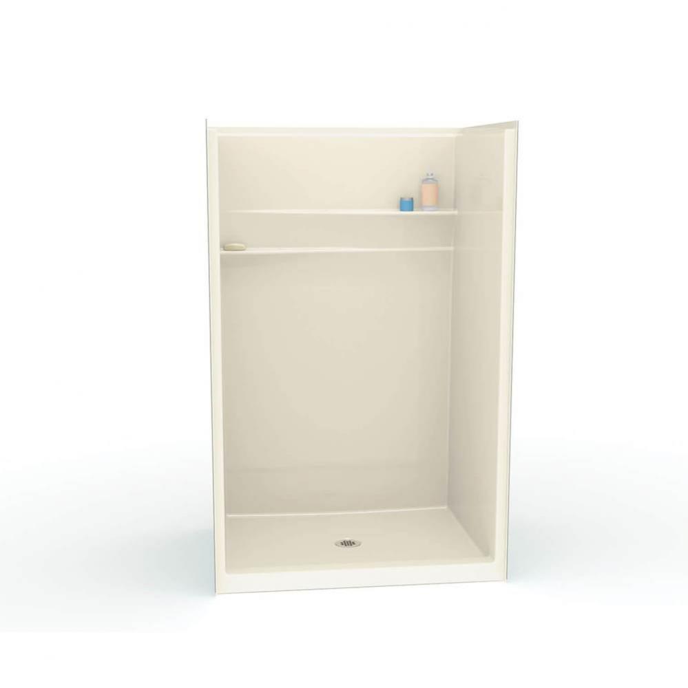 FHA 4836 SH AcrylX Alcove Center Drain One-Piece Shower in Bone