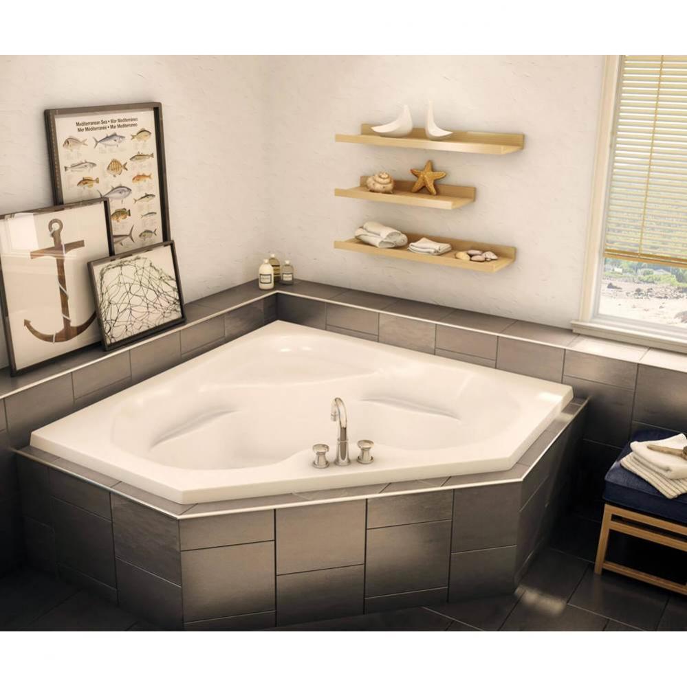 CTF-6060 AcrylX Corner Center Drain Homestead Bath in White