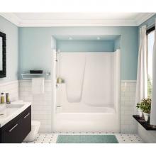 Aker 141004-058-002-501 - GB-60 AFR AcrylX Alcove Left-Hand Drain One-Piece Homestead Tub Shower in White