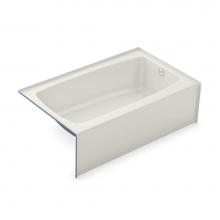 Aker 141352-000-007-001 - TO-3660 AcrylX Alcove Left-Hand Drain Bath in Biscuit