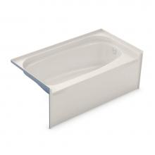 Aker 142015-058-007-584 - TOF-3260 AFR AcrylX Alcove Left-Hand Drain Homestead Bath in Biscuit