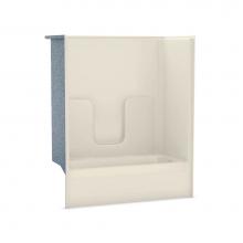 Aker 141000-000-004-502 - CM-60 AFR AcrylX Alcove Right-Hand Drain One-Piece Tub Shower in Bone