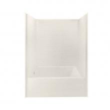 Aker 141394-000-007-502 - 6042STTM AFR  AcrylX Alcove Right-Hand Drain One-Piece Tub Shower in Biscuit