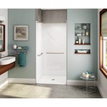 Aker 141379-000-002-135 - OPS-3636-RS AcrylX Alcove Center Drain One-Piece Shower in White - with MASS grab bars