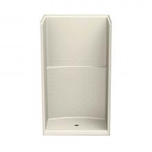 Aker 141391-000-004-000 - 14834STT AcrylX Alcove Center Drain One-Piece Shower in Bone