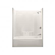 Aker 141227-058-007-002 - TS-3660 AcrylX Alcove Right-Hand Drain One-Piece Homestead Tub Shower in Biscuit