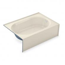 Aker 141354-000-004-002 - TO-4260 AcrylX Alcove Right-Hand Drain Bath in Bone