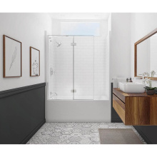 Aker 141393-000-002-101 - 6032STT AcrylX Alcove Right-Hand Drain One-Piece Tub Shower in White