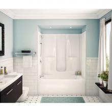Aker 141002-AFR/L-000-002 - SBW-3360 AFR 60 in. x 33 in. x 79 in. 1-piece Tub Shower with Left Drain in White
