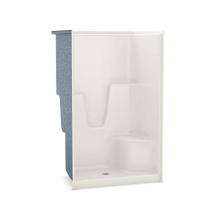 Aker 141033-AFR/L-000-007 - SHLS/RS-48 48.25 in. x 36 in. x 76.5 in. 1-piece Alcove Shower with Left Seat, Center Drain in Bis