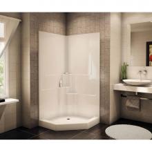 Aker 141038-AFR-000-002 - SH-NA AFR 37.75 in. x 37.75 in. x 79.75 in. 1-piece Corner Shower with Center in White