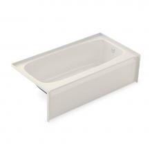 Aker 141077-AFR/L-000-007 - TO-2954 54 in. x 29 in. Rectangular Alcove Bathtub with Left Drain in Biscuit