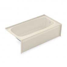 Aker 141078-AFR/L-000-004 - TO-3060 60 in. x 30.5 in. Rectangular Alcove Bathtub with Left Drain in Bone