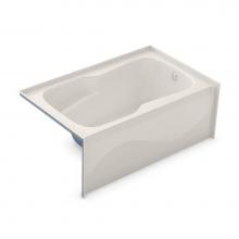 Aker 141080-AFR/L-000-007 - SBA-3660 60 in. x 36.5 in. Rectangular Alcove Bathtub with Left Drain in Biscuit