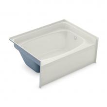 Aker 141082-AFR/L-000-007 - GT-4260 60 in. x 40.5 in. Rectangular Alcove Bathtub with Left Drain in Biscuit