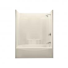 Aker 141227-AFR/L-000-004 - TS-3660 59.875 in. x 35.875 in. x 75.125 in. 1-piece Tub Shower with Left Drain in Bone