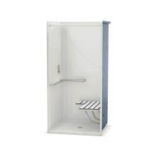 Aker 141274-R-000-002 - OPS-3636 with L-shaped Grab Bar and Seat 36 in. x 36 in. x 76.625 in. 1-piece Alcove Shower with R