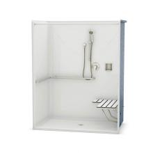 Aker 141298-R-000-002 - OPS-6036 ADA/ANSI Compliant (with Seat) 60 in. x 36 in. x 76.625 in. 1-piece Alcove Shower with Ri