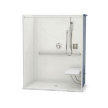 Aker 141300-000-007 - OPS-6036 MASS Compliant 60 in. x 36 in. x 76.625 in. 1-piece Alcove Shower with No Seat, Center