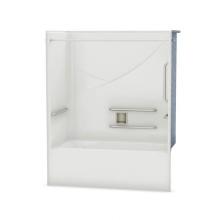 Aker 141311-R-000-002 - OPTS-6032 with ANSI Grab Bars 57 in. x 31.5 in. x 69.75 in. 1-piece Tub Shower with Right Drain in