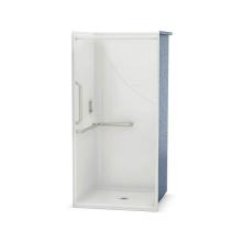 Aker 141323-L-000-002 - OPS-3636-RS with L-shaped Grab Bars 36 in. x 36 in. x 76.625 in. 1-piece Alcove Shower with Left-h