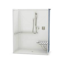 Aker 141333-R-000-002 - OPS-6030-RS ADA/ANSI Compliant (with Seat) 60 in. x 30.25 in. x 76.625 in. 1-piece Alcove Shower w