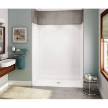 Aker 141287-000-002-000 - OPS-6030 AcrylX Alcove Center Drain One-Piece Shower in White - Base Model