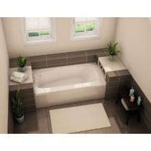 Aker 142002-L-000-004 - TOF-2954 53.875 in. x 29 in. Rectangular Alcove Bathtub with Left Drain in Bone