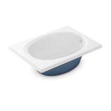 Aker 141114-058-002 - OV-4272 72 in. x 42 in. Oval Drop-in Bathtub with End Drain in White
