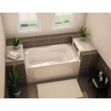 Aker 141079-R-057-007 - SBA-3260 60 in. x 32.5 in. Rectangular Alcove Bathtub with Right Drain in Biscuit