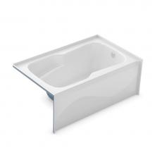 Aker 141080-L-057-007 - SBA-3660 60 in. x 36.5 in. Rectangular Alcove Bathtub with Left Drain in Biscuit