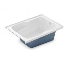 Aker 141089-R-057-007 - SBF-3660 60 in. x 36.5 in. Rectangular Alcove Bathtub with Right Drain in Biscuit